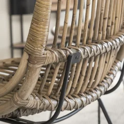 Made in Meubles Chaise<Chaise en rotin et métal Rattan (lot de 2)