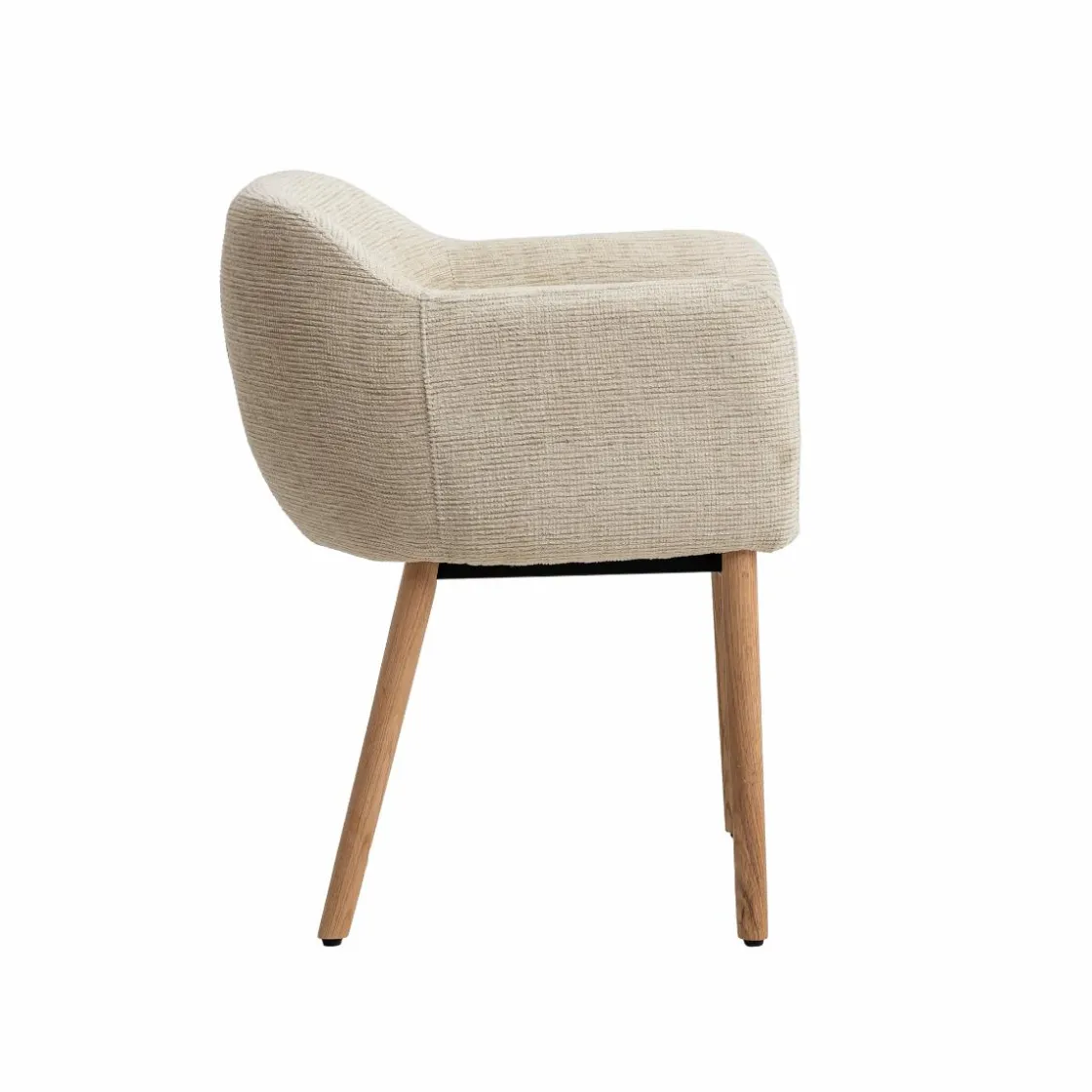 Made in Meubles Chaise<Chaise en tissu beige Solène (lot de 2)