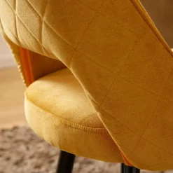 Made in Meubles Chaise<Chaise en velours moutarde Rumba (lot de 2)