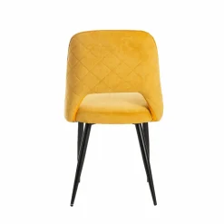 Made in Meubles Chaise<Chaise en velours moutarde Rumba (lot de 2)