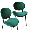 Made in Meubles Chaise<Chaise en velours vert émeraude Sohane (lot de 2)