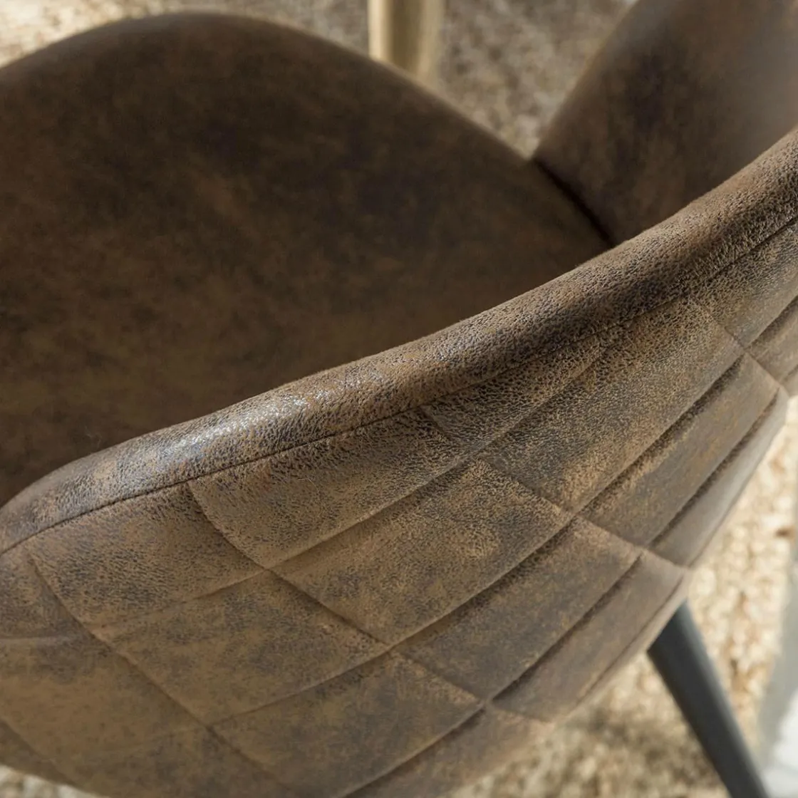 Made in Meubles Chaise<Chaise marron chocolat Jasmine (lot de 2)