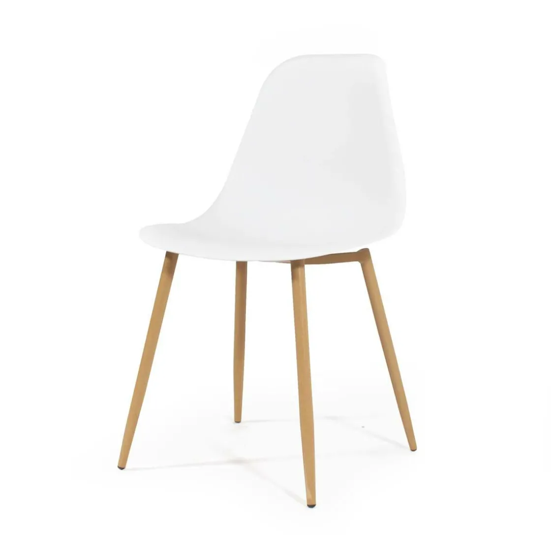 Made in Meubles Chaise<Chaise scandinave blanc pieds compas Marius (lot de 2)