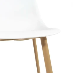 Made in Meubles Chaise<Chaise scandinave blanc pieds compas Marius (lot de 2)