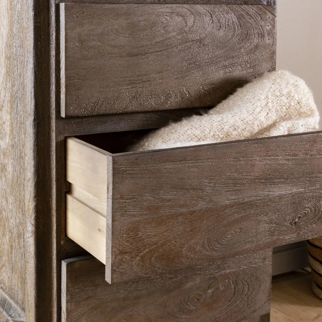 Made in Meubles Chiffonnier<Chiffonnier en bois de manguier marron Emile