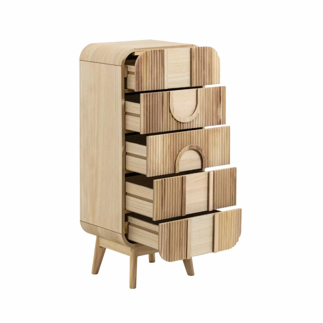 Made in Meubles Chiffonnier|Meuble De Rangement<Chiffonnier en bois de paulownia Nilo