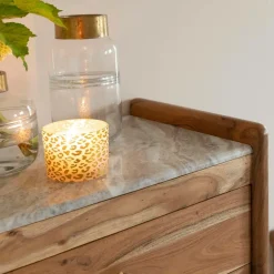 Made in Meubles Chiffonnier<Chiffonnier en marbre et bois d'acacia Calix