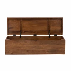 Made in Meubles Banc|Meuble De Rangement<Coffre banc en bois de manguier foncé Babeth