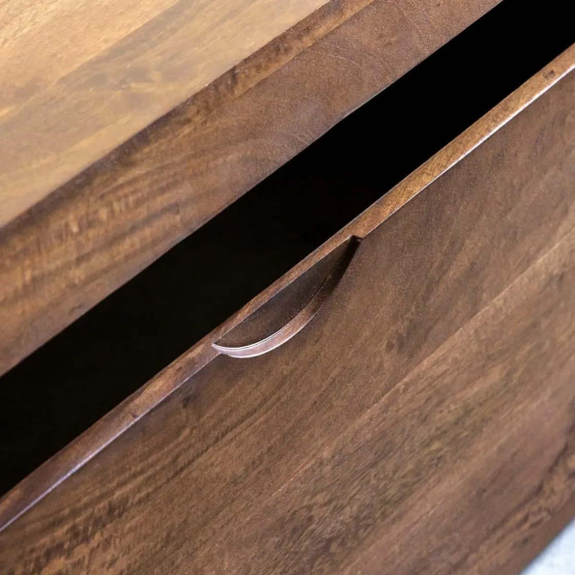 Made in Meubles Banc|Meuble De Rangement<Coffre banc en bois de manguier foncé Babeth