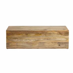 Made in Meubles Banc|Meuble De Rangement<Coffre banc en bois de manguier clair Babeth
