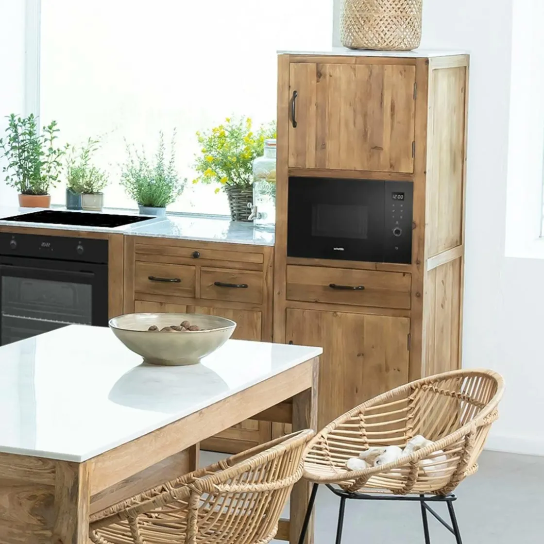 Made in Meubles Meuble Bas<Colonne de cuisine pour micro-ondes Epure