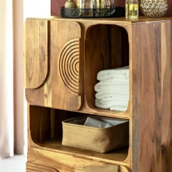 Made in Meubles Colonne<Colonne de salle de bain en bois d'acacia Tilio