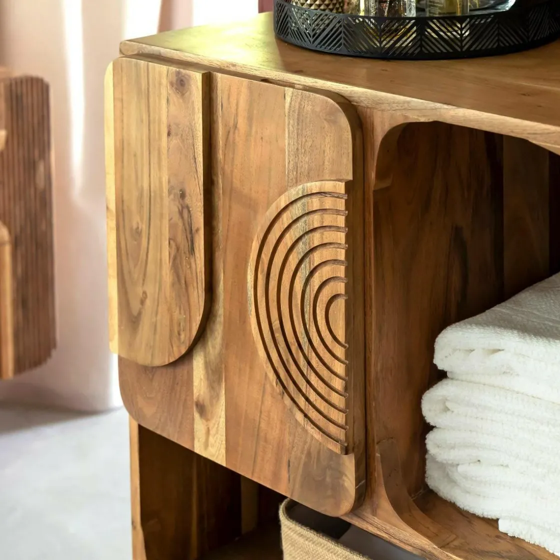 Made in Meubles Colonne<Colonne de salle de bain en bois d'acacia Tilio