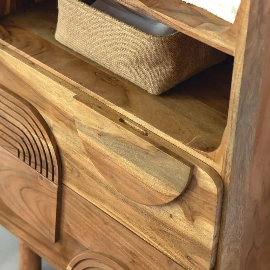 Made in Meubles Colonne<Colonne de salle de bain en bois d'acacia Tilio