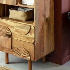 Made in Meubles Colonne<Colonne de salle de bain en bois d'acacia Tilio