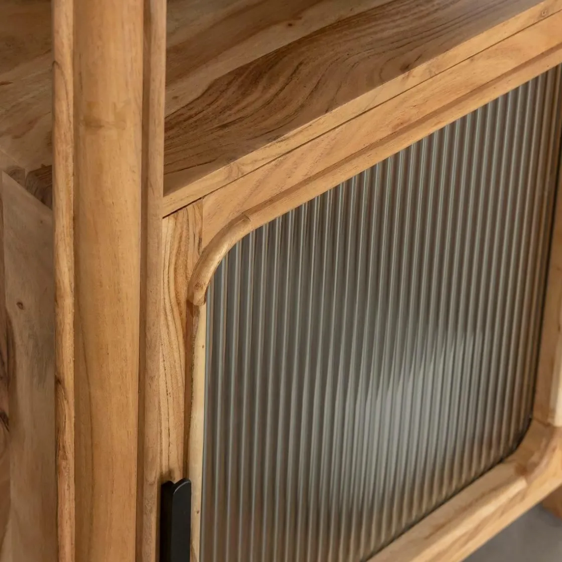 Made in Meubles Colonne<Colonne en bois d'acacia et marbre Emyr