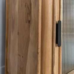 Made in Meubles Colonne<Colonne en bois d'acacia et marbre Emyr