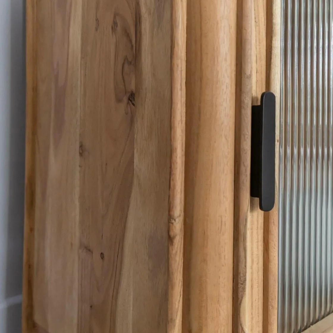 Made in Meubles Colonne<Colonne en bois d'acacia et marbre Emyr