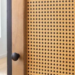 Made in Meubles Colonne|Armoire<Colonne en bois de manguier et cannage Ezra