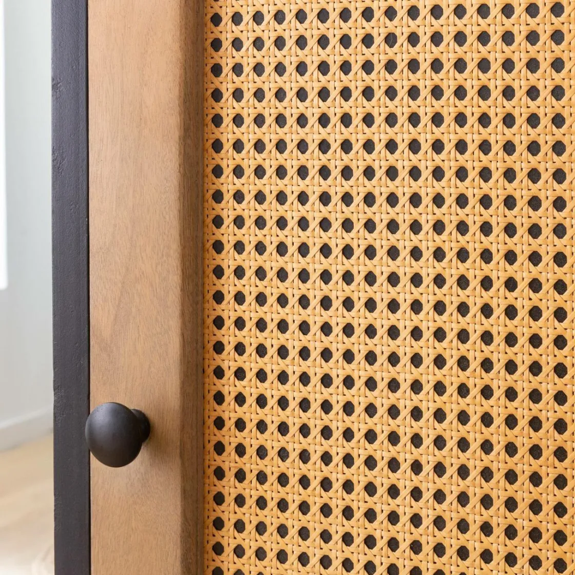 Made in Meubles Colonne|Armoire<Colonne en bois de manguier et cannage Ezra