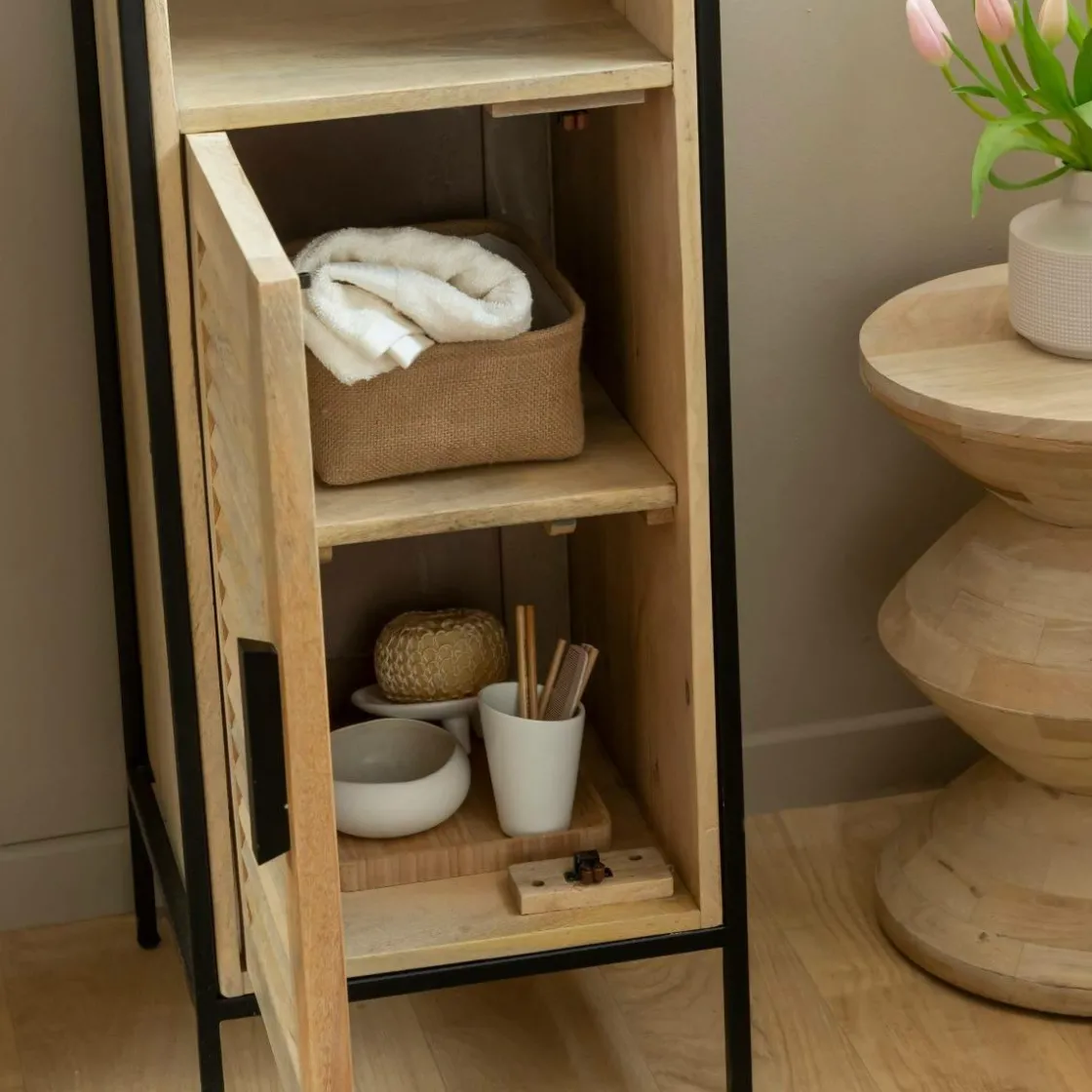 Made in Meubles Colonne<Colonne en bois de manguier Coralie