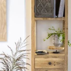 Made in Meubles Colonne<Colonne en bois de manguier 2 portes Sahara