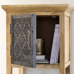 Made in Meubles Colonne<Colonne en bois de manguier 2 portes Sahara