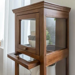 Made in Meubles Vitrine<Colonne vitrée en bois de manguier Remick