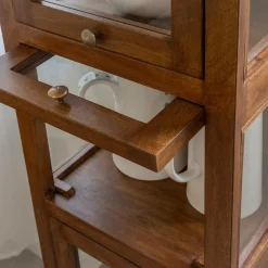 Made in Meubles Vitrine<Colonne vitrée en bois de manguier Remick