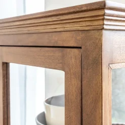 Made in Meubles Vitrine<Colonne vitrée en bois de manguier Remick