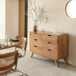 Made in Meubles Commode<Commode en bois d'acacia massif Iwa