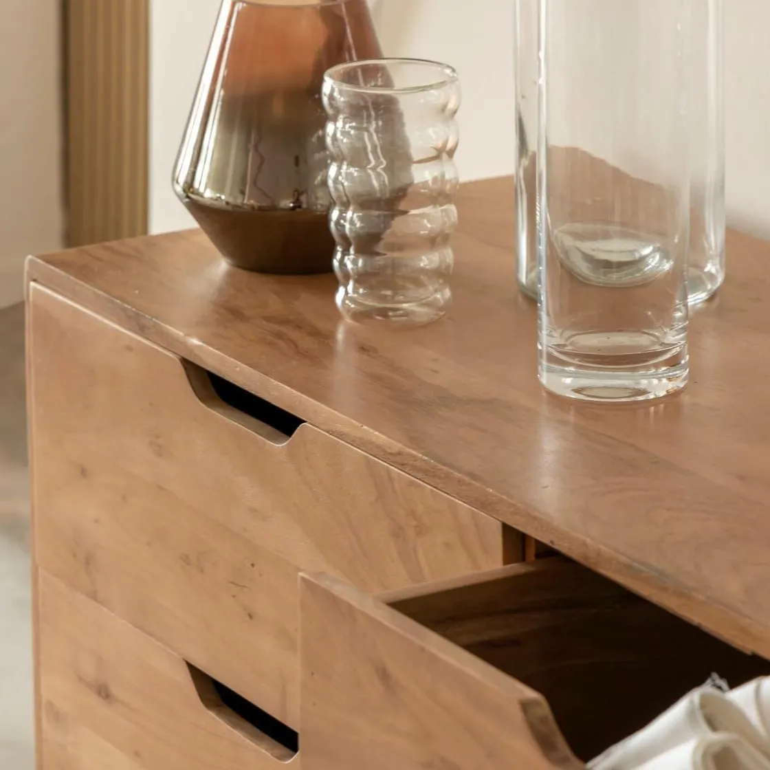 Made in Meubles Commode<Commode en bois d'acacia massif Iwa