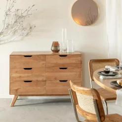 Made in Meubles Commode<Commode en bois d'acacia massif Iwa