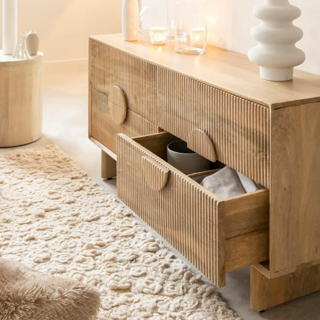 Made in Meubles Commode<Commode en bois de manguier Ewan