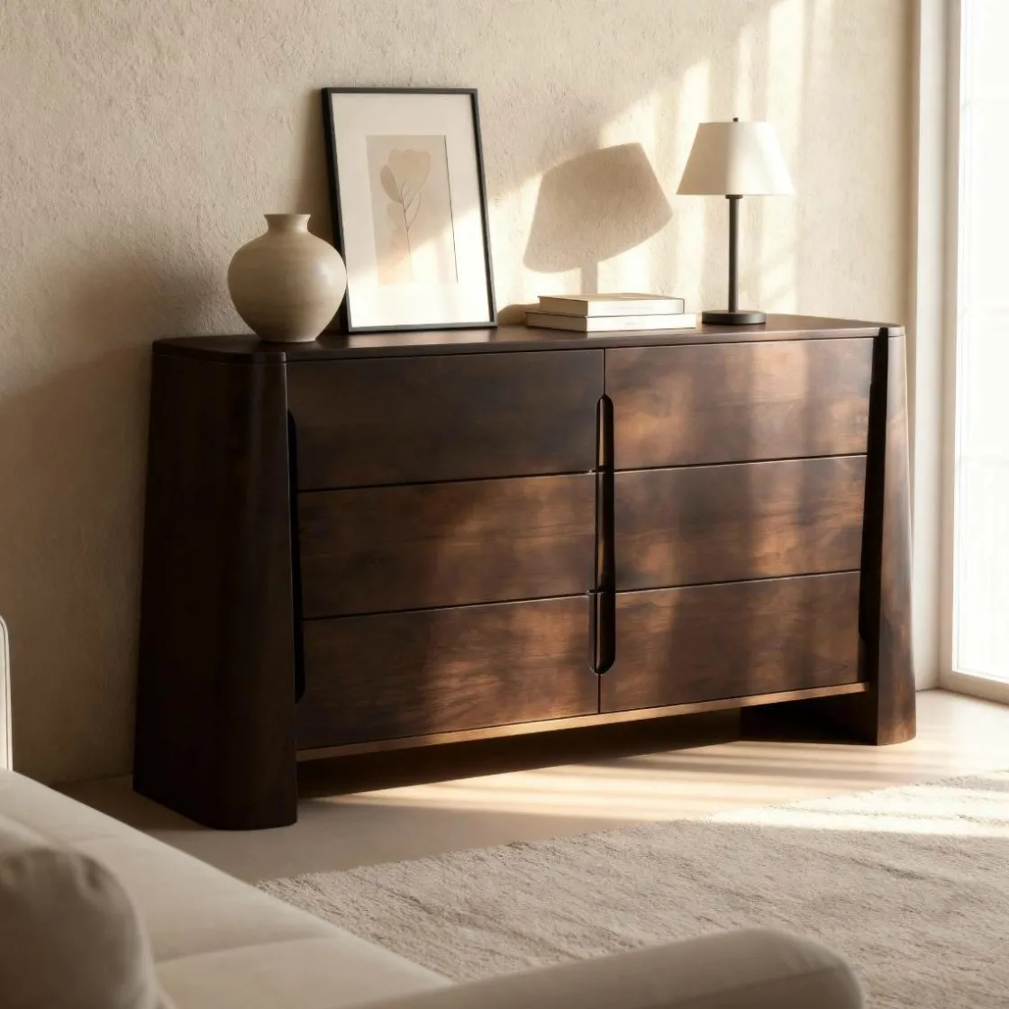 Made in Meubles Commode|Meuble De Rangement<Commode en bois de manguier foncé Liriel