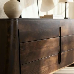 Made in Meubles Commode|Meuble De Rangement<Commode en bois de manguier foncé Liriel