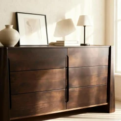 Made in Meubles Commode|Meuble De Rangement<Commode en bois de manguier foncé Liriel