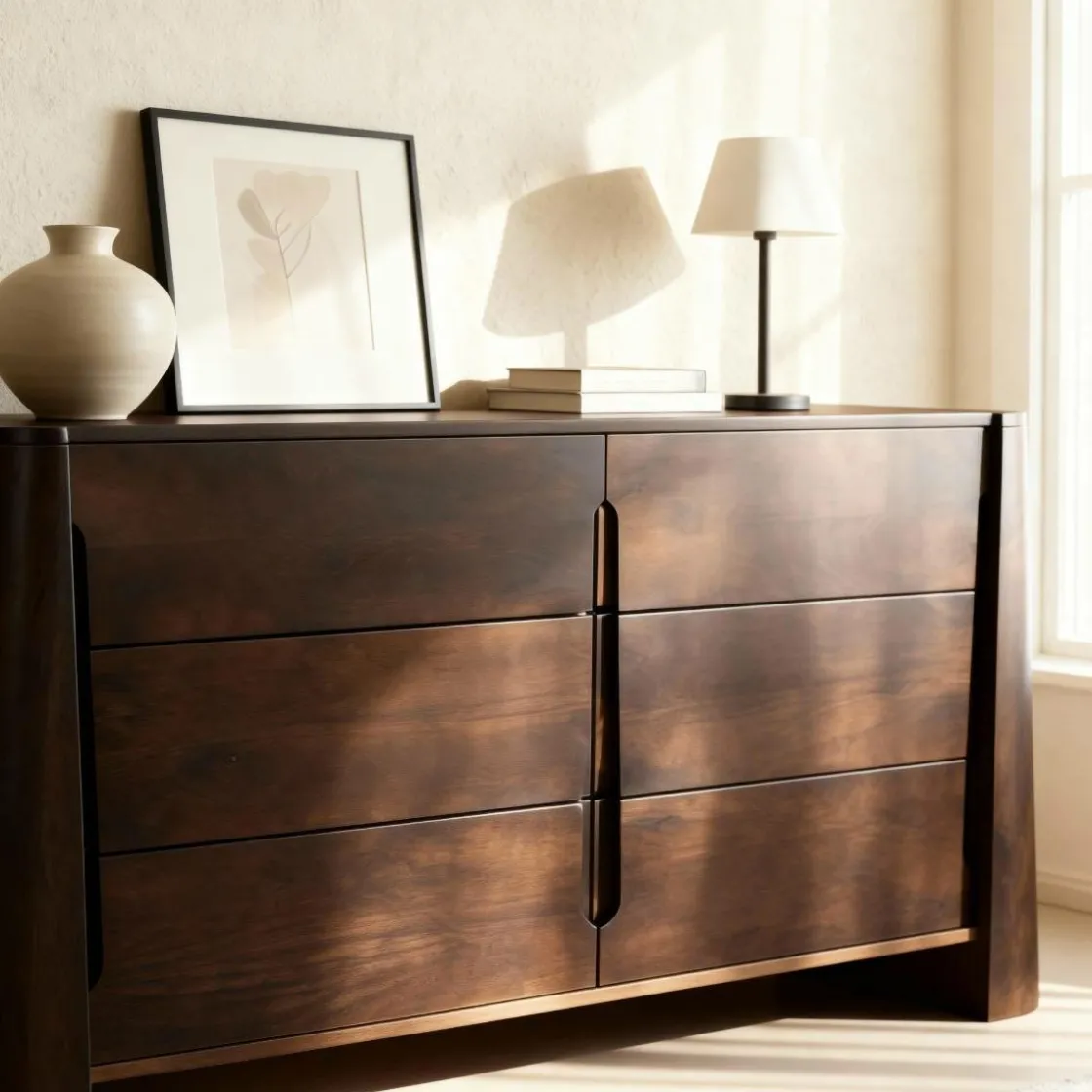 Made in Meubles Commode|Meuble De Rangement<Commode en bois de manguier foncé Liriel