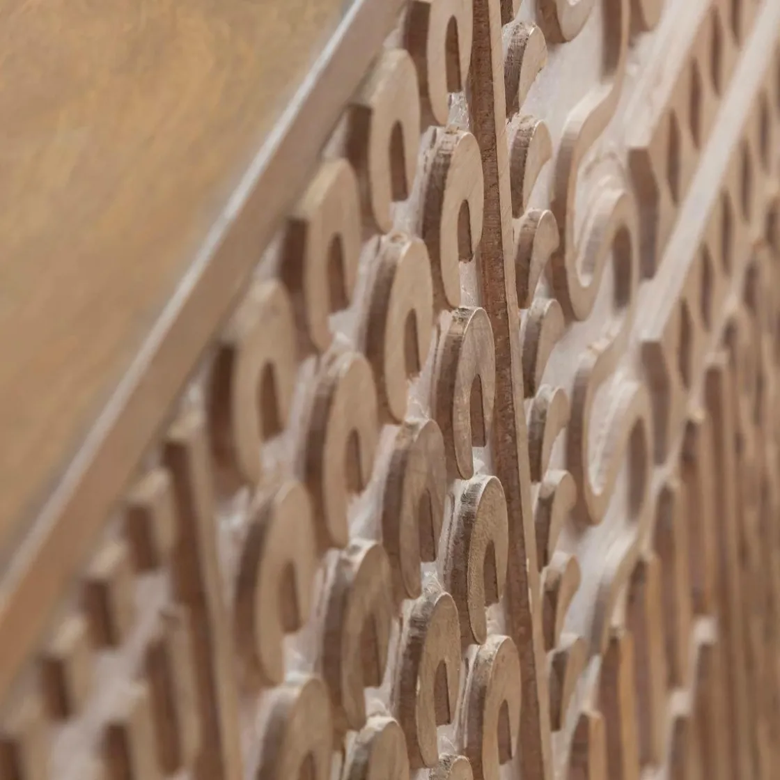 Made in Meubles Commode<Commode en bois de manguier sculpté Léopold