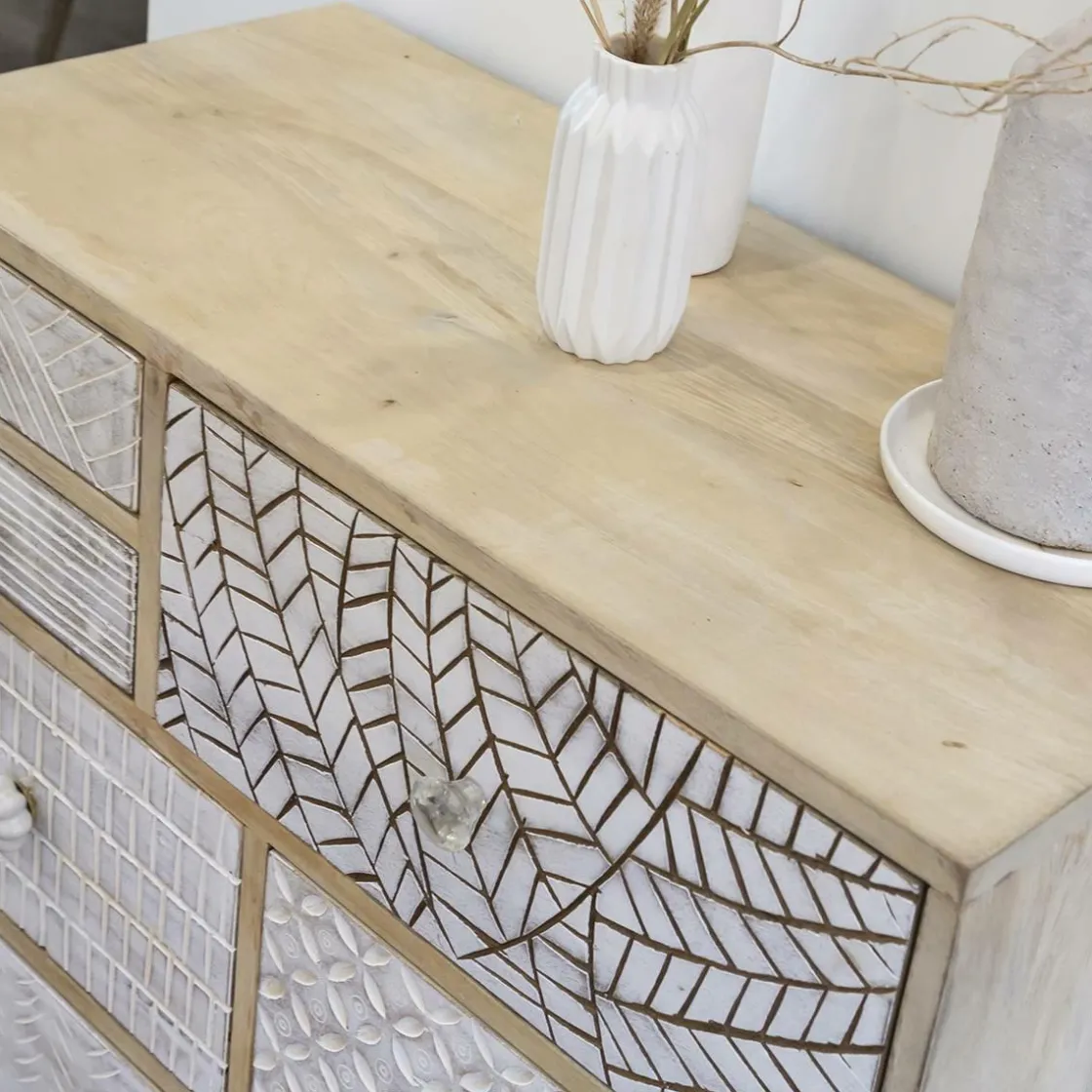 Made in Meubles Commode<Commode en bois de manguier et métal Vic