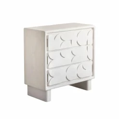Made in Meubles Commode<Commode en bois effet béton blanc Danaé