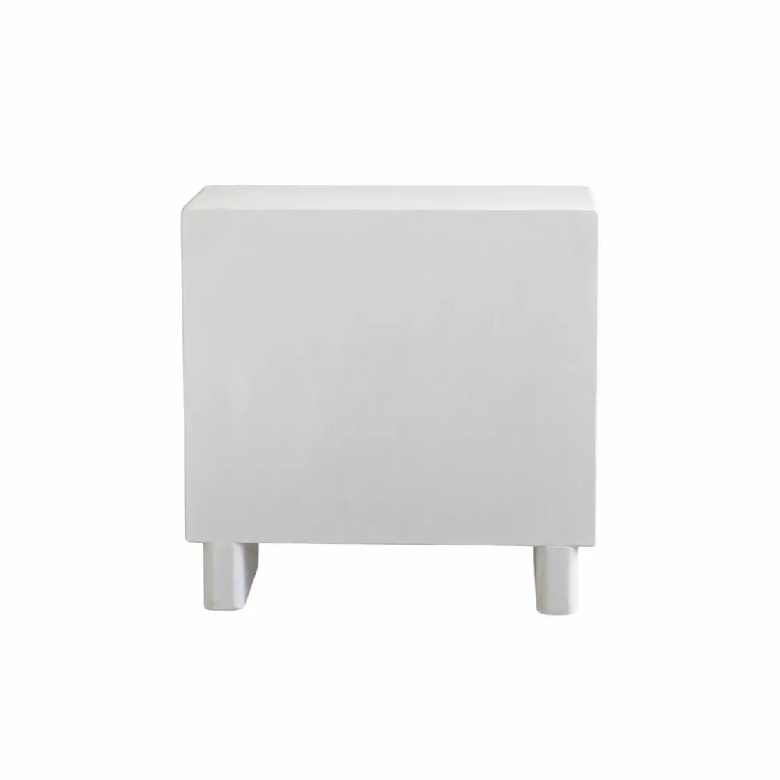 Made in Meubles Commode<Commode en bois effet béton blanc Danaé