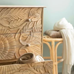 Made in Meubles Commode<Commode sculpté en bois de manguier Adonie