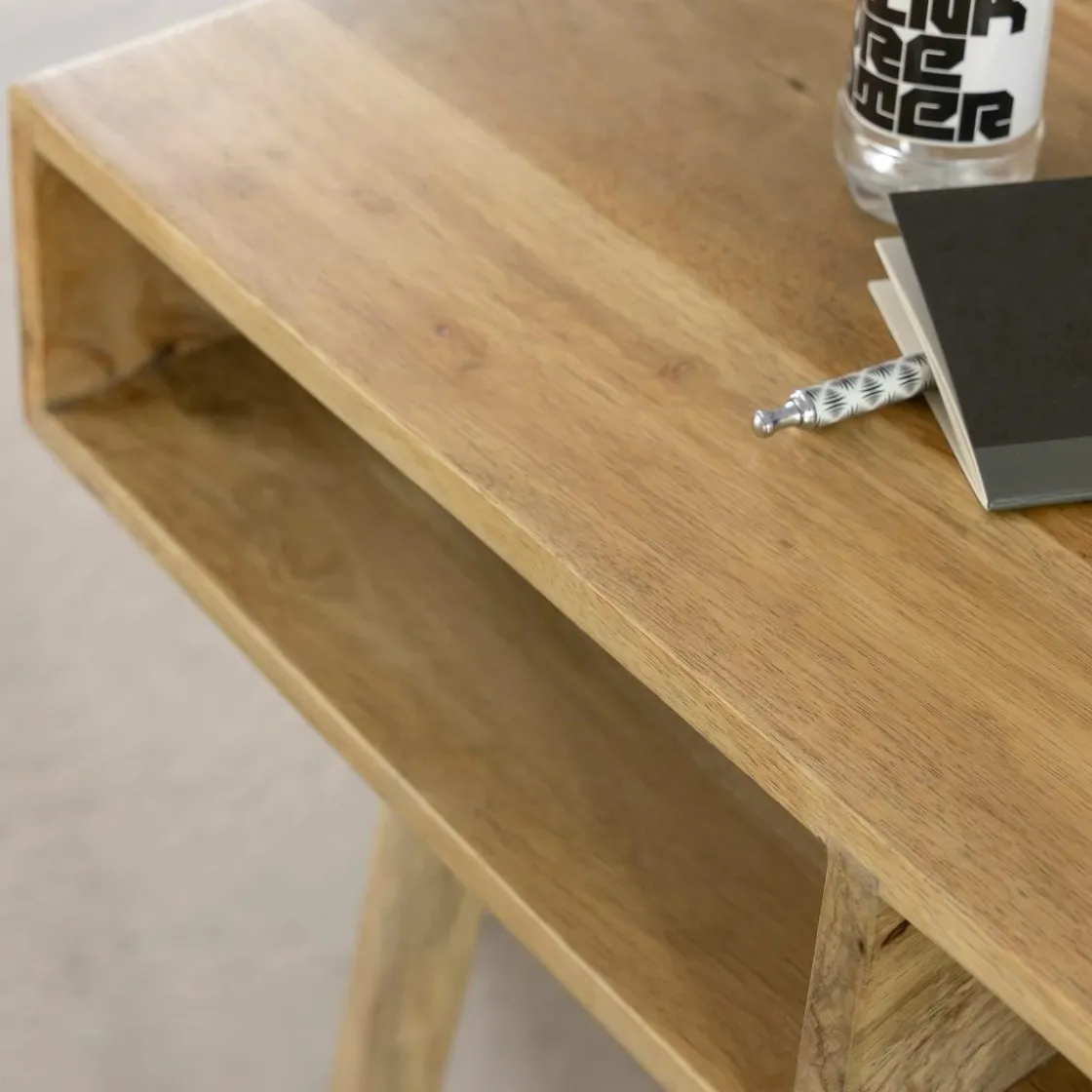 Made in Meubles Table Console<Console avec rangement en bois de manguier Maëva