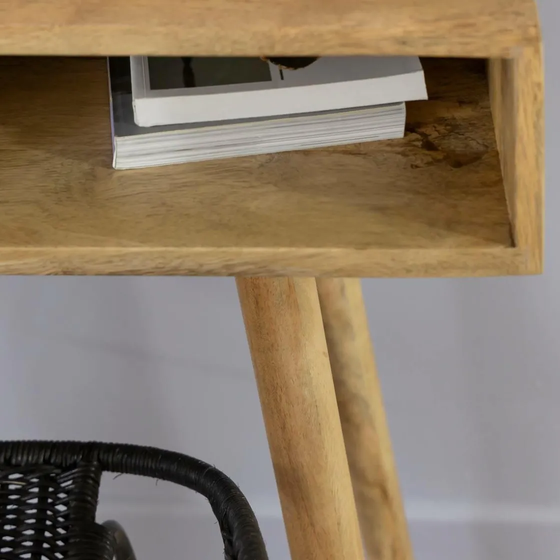 Made in Meubles Table Console<Console avec rangement en bois de manguier Maëva