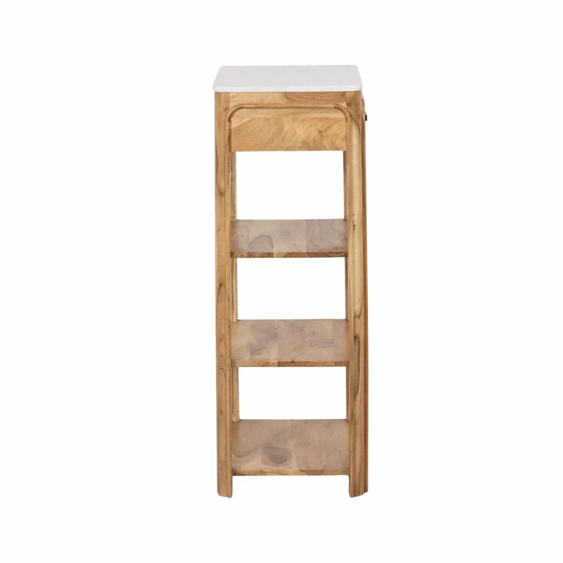 Made in Meubles Table Console<Console avec tiroir en bois d'acacia et marbre Emyr