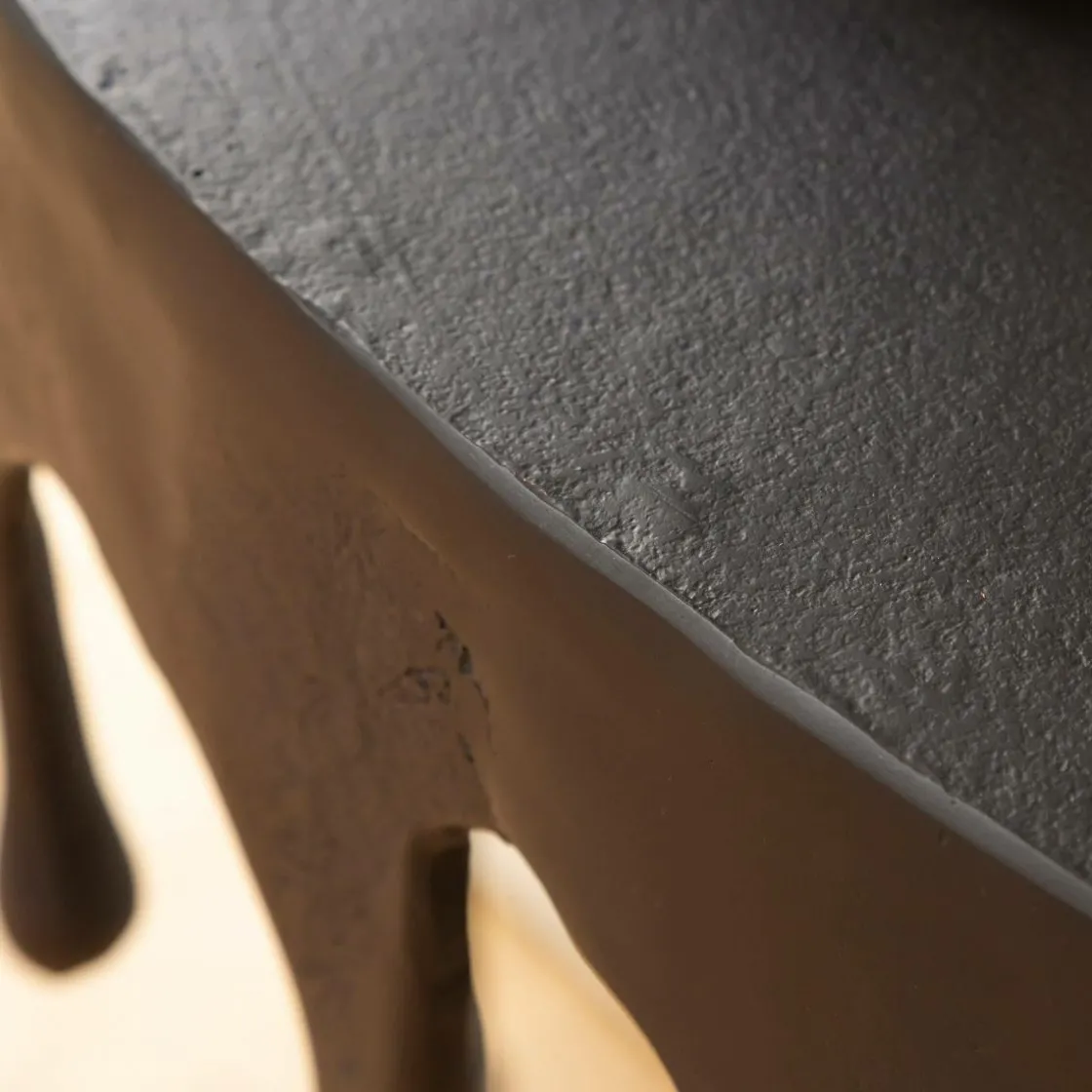 Made in Meubles Table Console<Console en aluminium noir Calypso