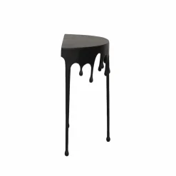 Made in Meubles Table Console<Console en aluminium noir Calypso