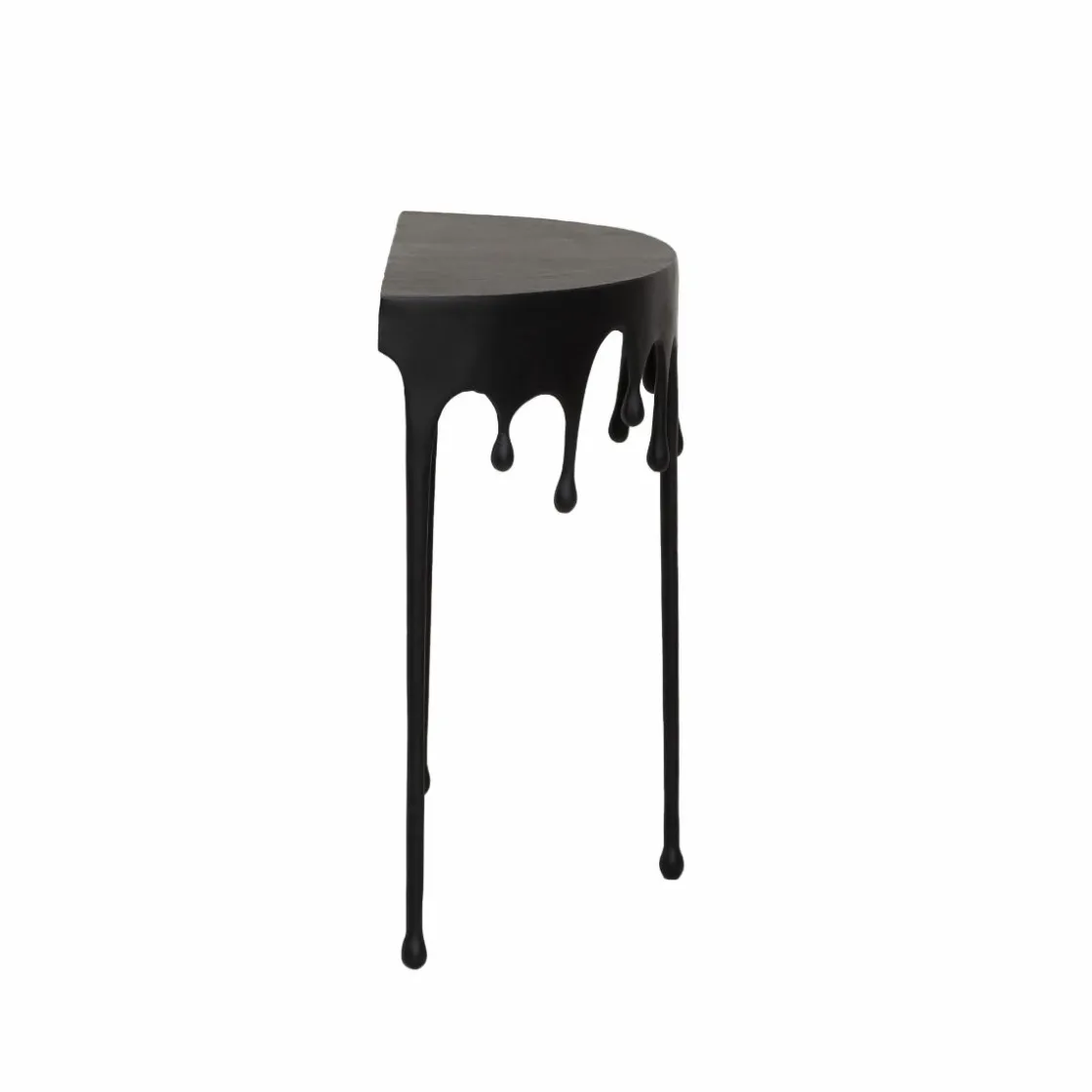 Made in Meubles Table Console<Console en aluminium noir Calypso