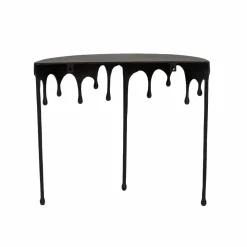 Made in Meubles Table Console<Console en aluminium noir Calypso